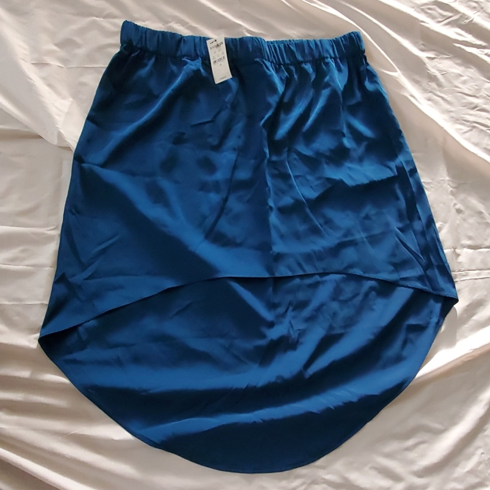 Express hi low skirt teal NEW